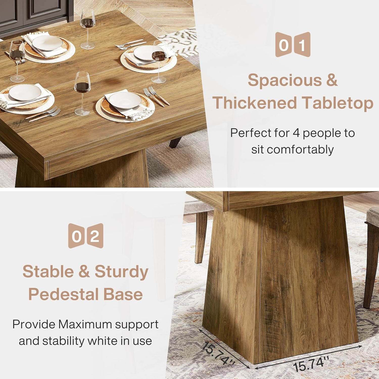 Tribesigns LWSC-JW0996 Dining-Tables - View #2