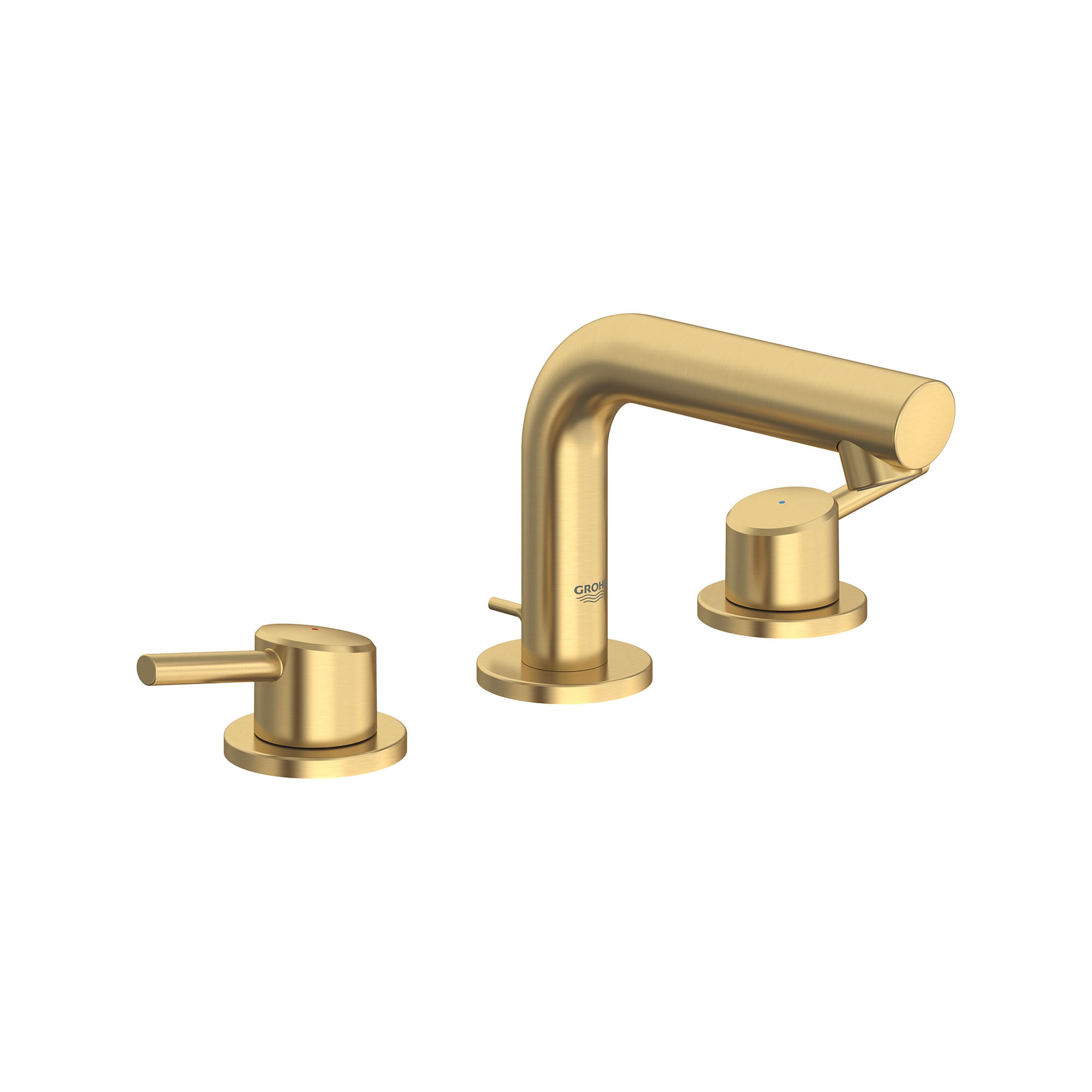 GROHE 20572GN1 Brushed Cool Sunrise Widespread 2-handle WaterSense Mid-arc Residential Handle Bathroom Sink Faucet