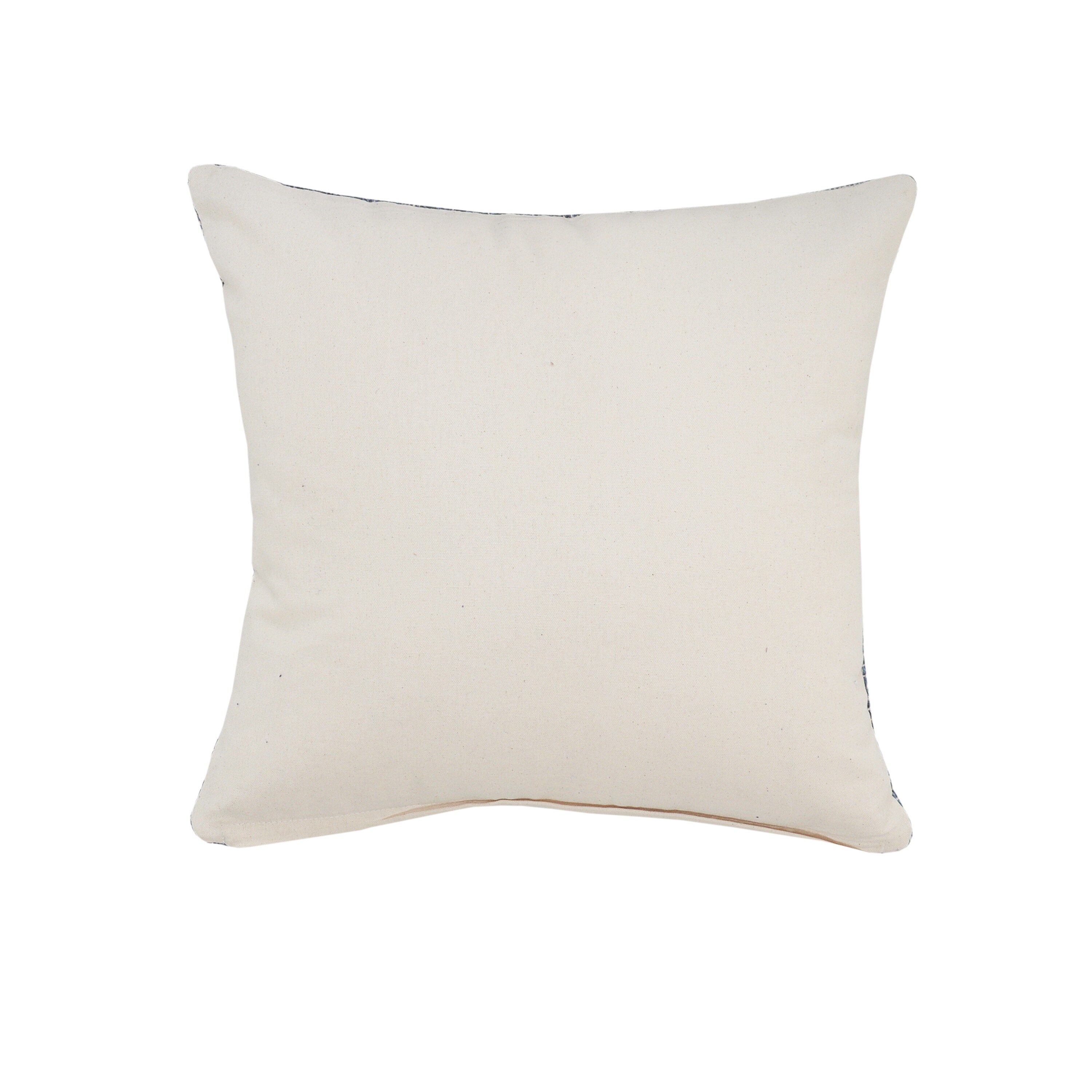 Modern Traditional 20" Square Blue Diamond Geometric Throw Pillow