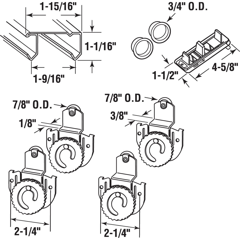 Prime-Line 163590 Sliding-Closet-Door-Track-Track-Kits - View #2