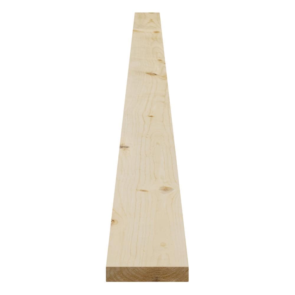 1 in. x 4 in. x 8 ft. Barn Wood Natural Pine Trim Board (4-Pack)