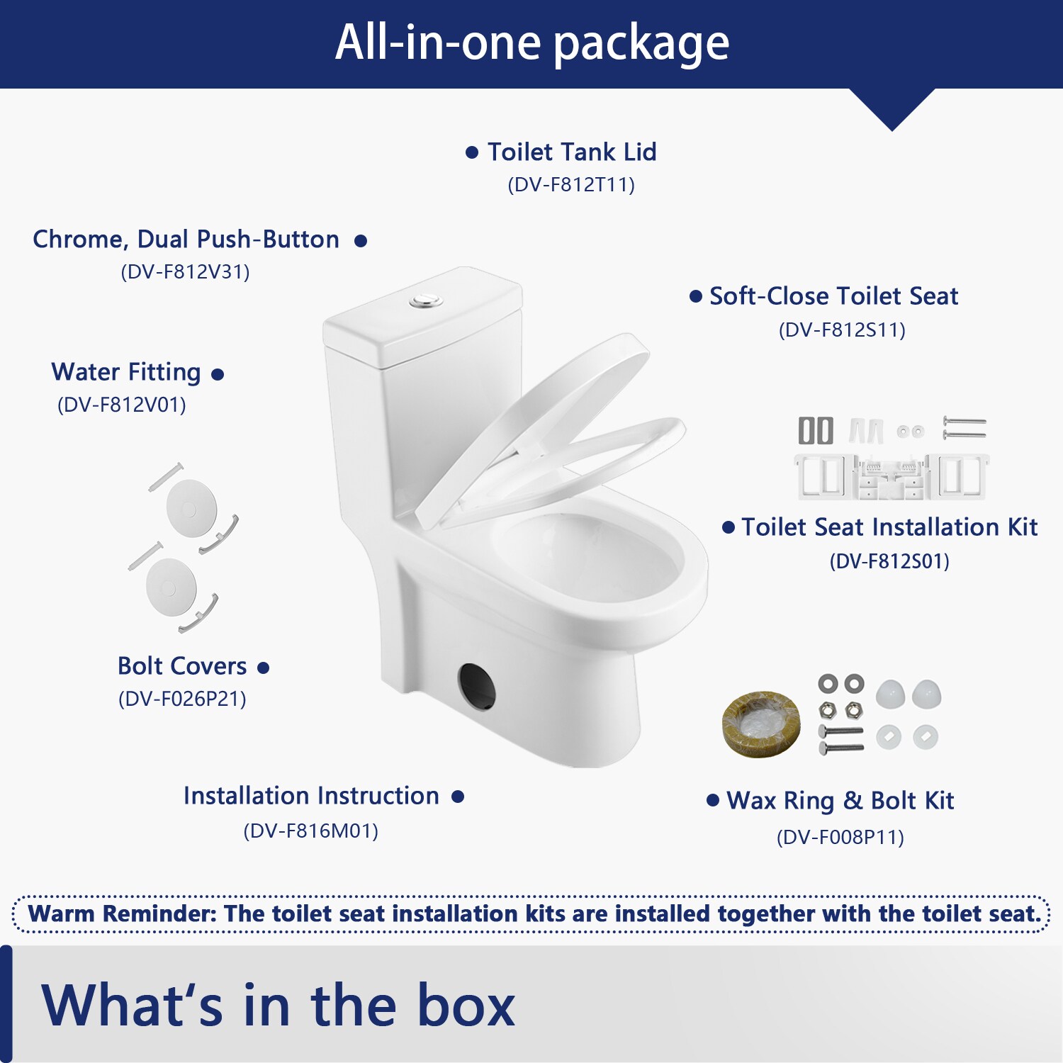 White Round Free Standing Dual Flush High Efficiency Toilet