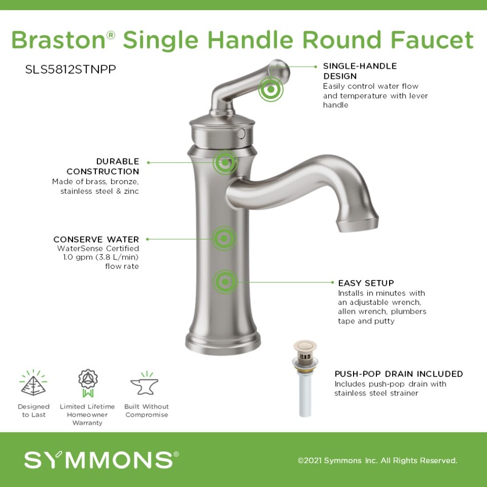 Symmons SLS5812STNPP Lavatory-Faucets - View #4