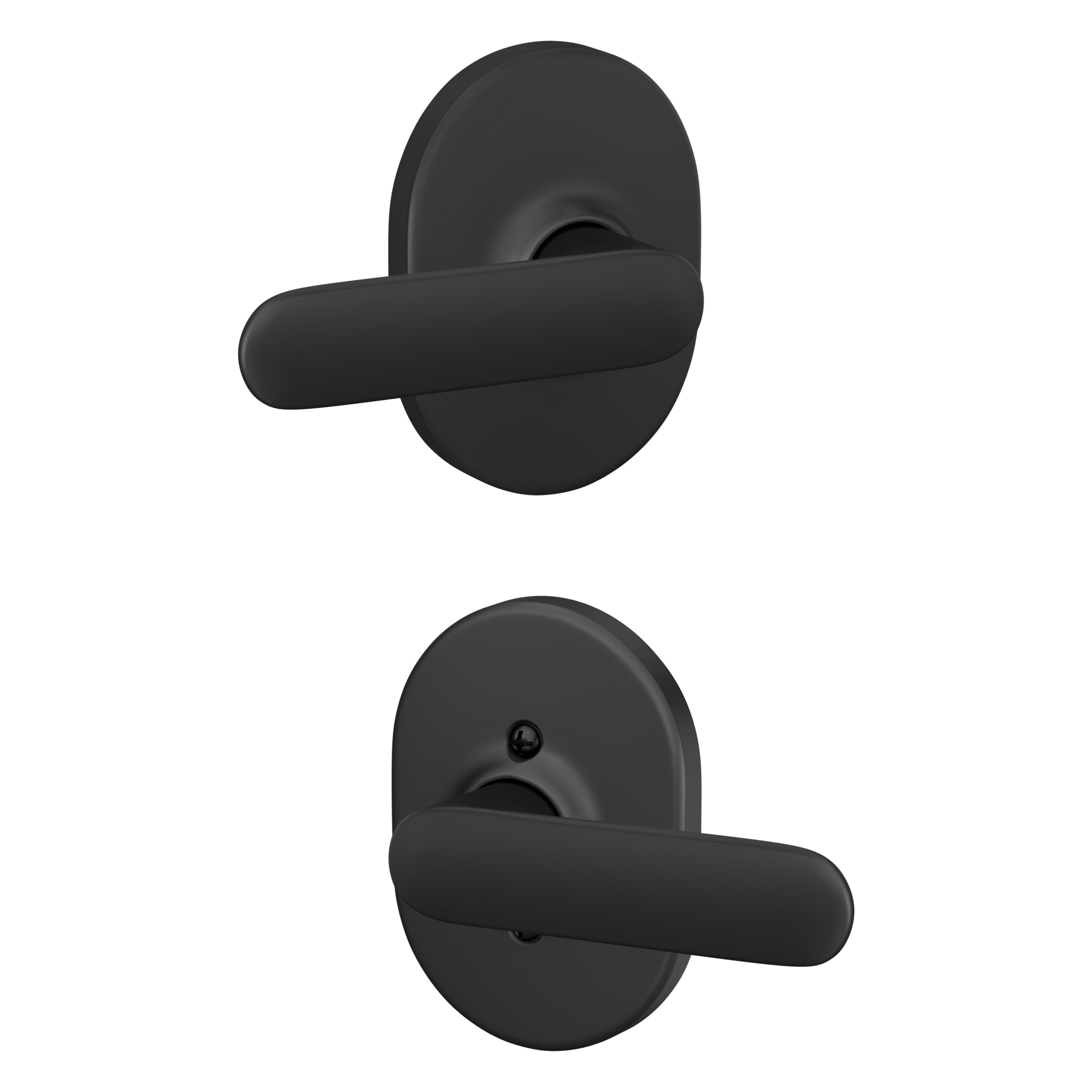 Schlage F10 DAV 622 RMN Davlin-Remsen Matte Black Interior or Hall/Closet Passage Door Handle