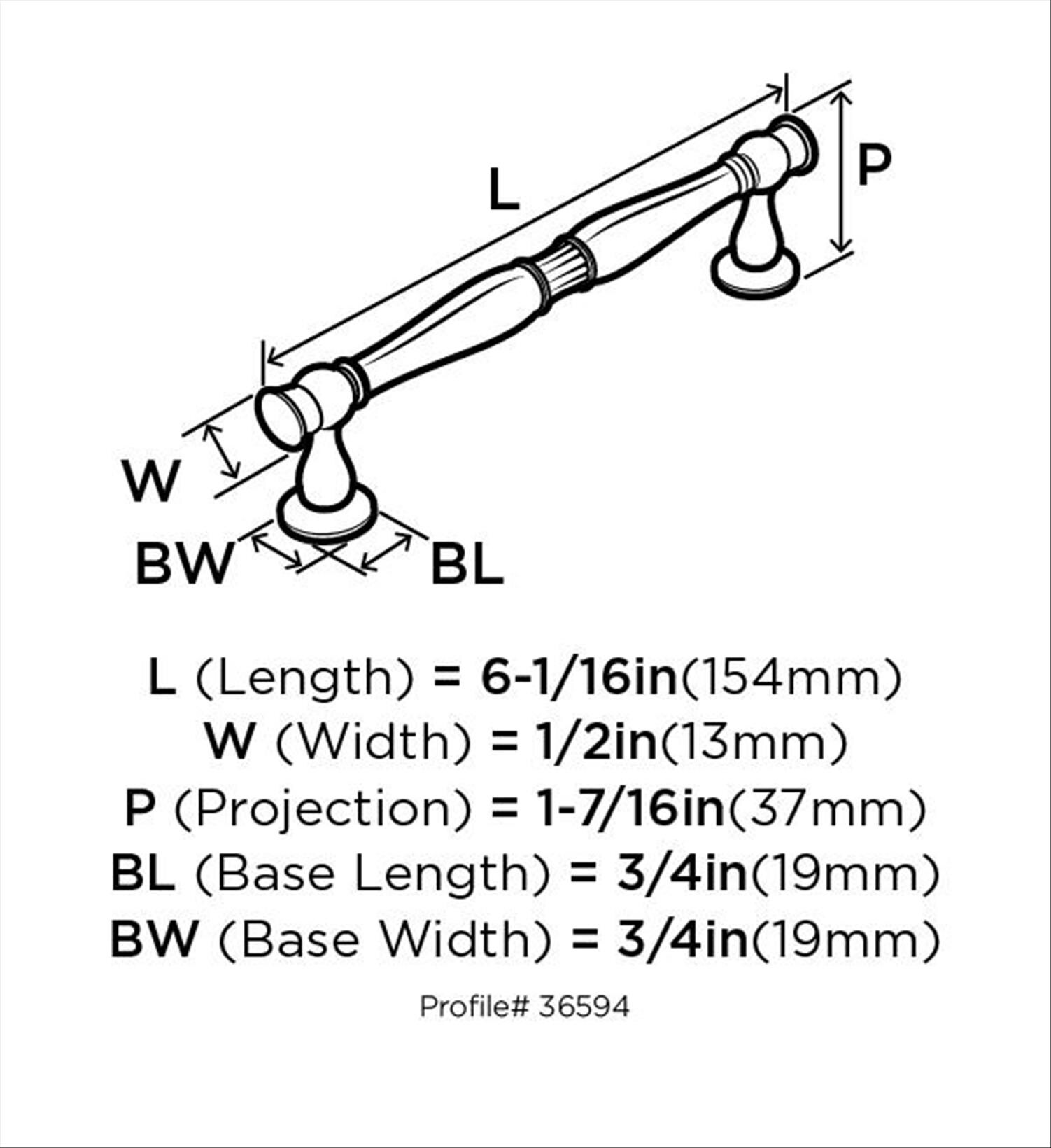 Amerock BP36594BBZ Cabinet-Pulls - View #7