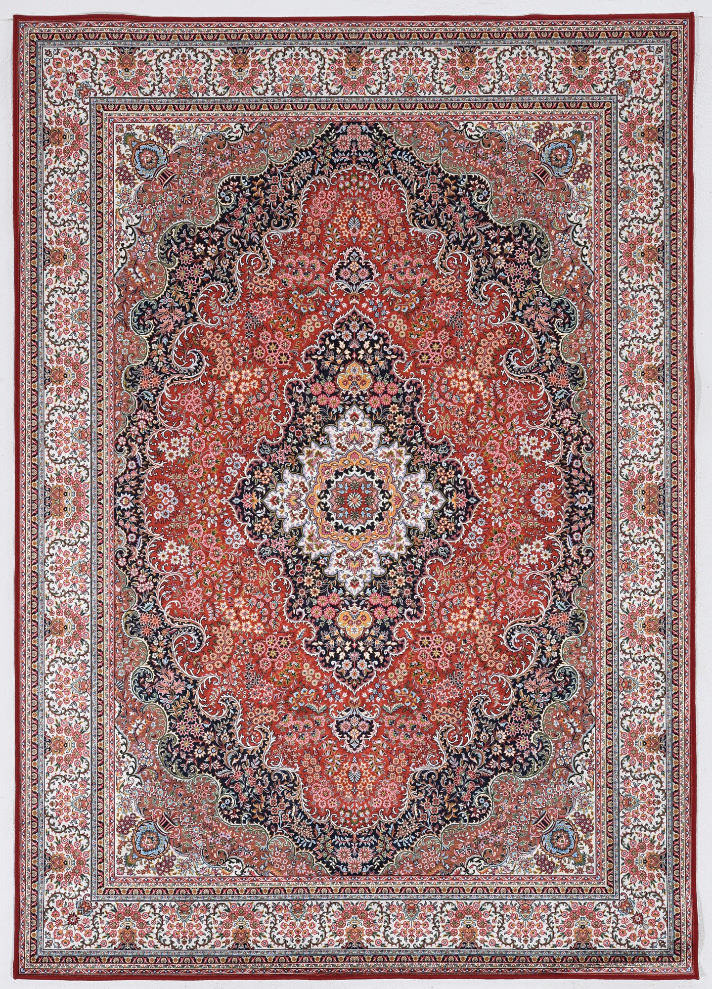 Linon Emerald 3 X 5 (ft) Red Indoor Medallion Area Rug in the Rugs