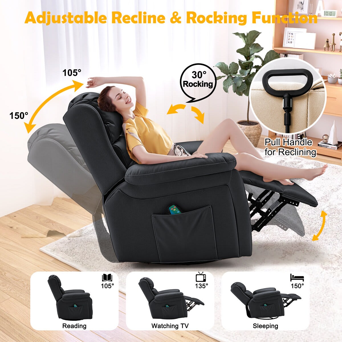 U-HOMY GG-0134BK-IN recliners - View #4
