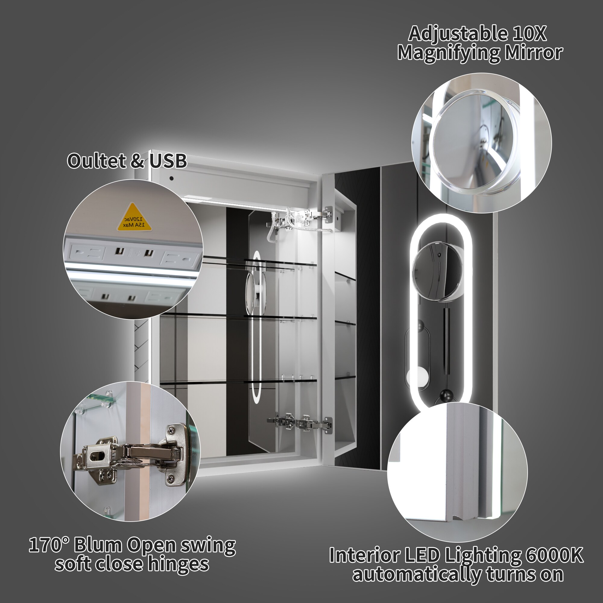 ExBrite W7MC2436R Bathroom-Medicine-Cabinets - View #6