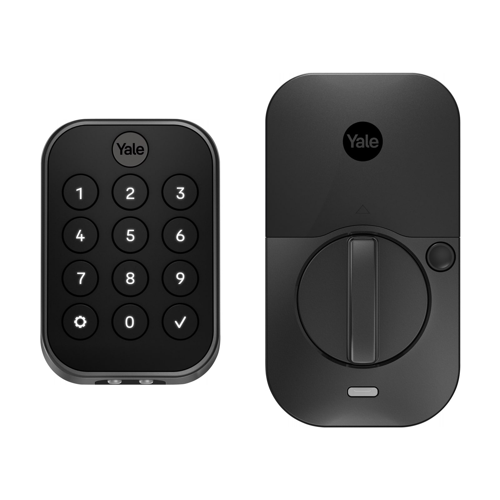 Yale Assure Black Suede Wifi Bluetooth Single Cylinder Electronic  Deadbolt Lighted Keypad Smart Lock in the Electronic Door Locks department  at