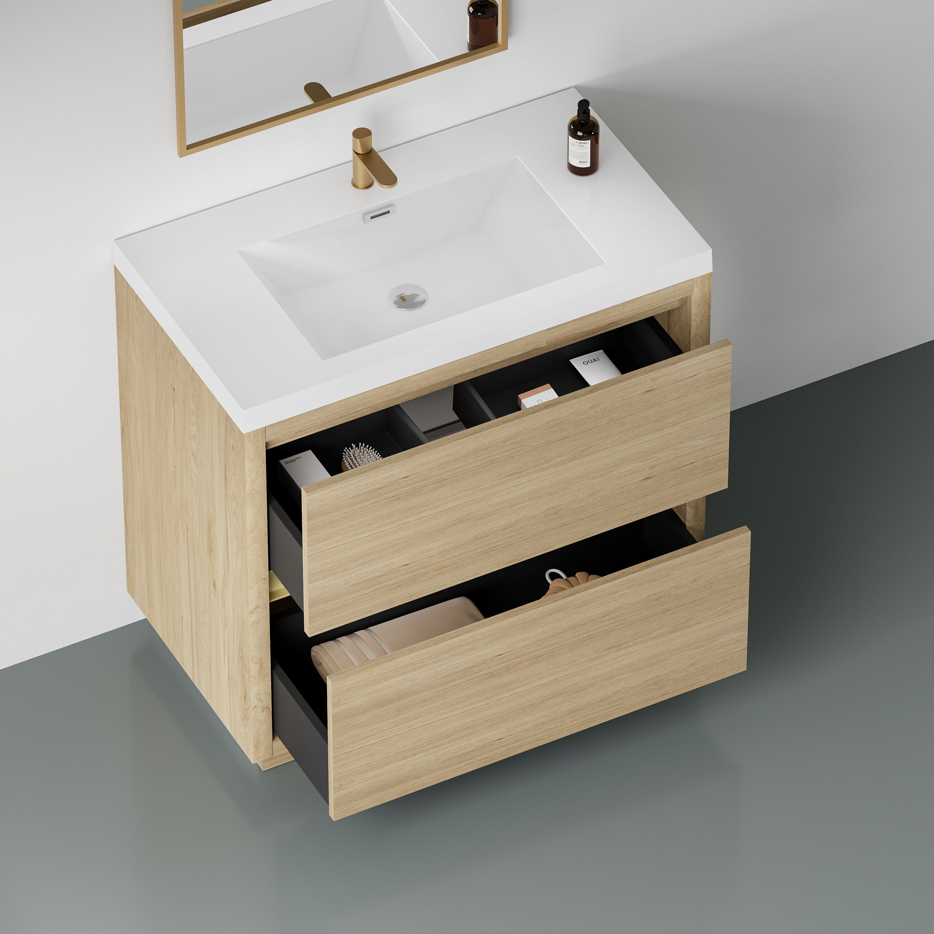 CASAINC WF-JMJ-BCB 1330 WH Bath-Vanity-Combo - View #3