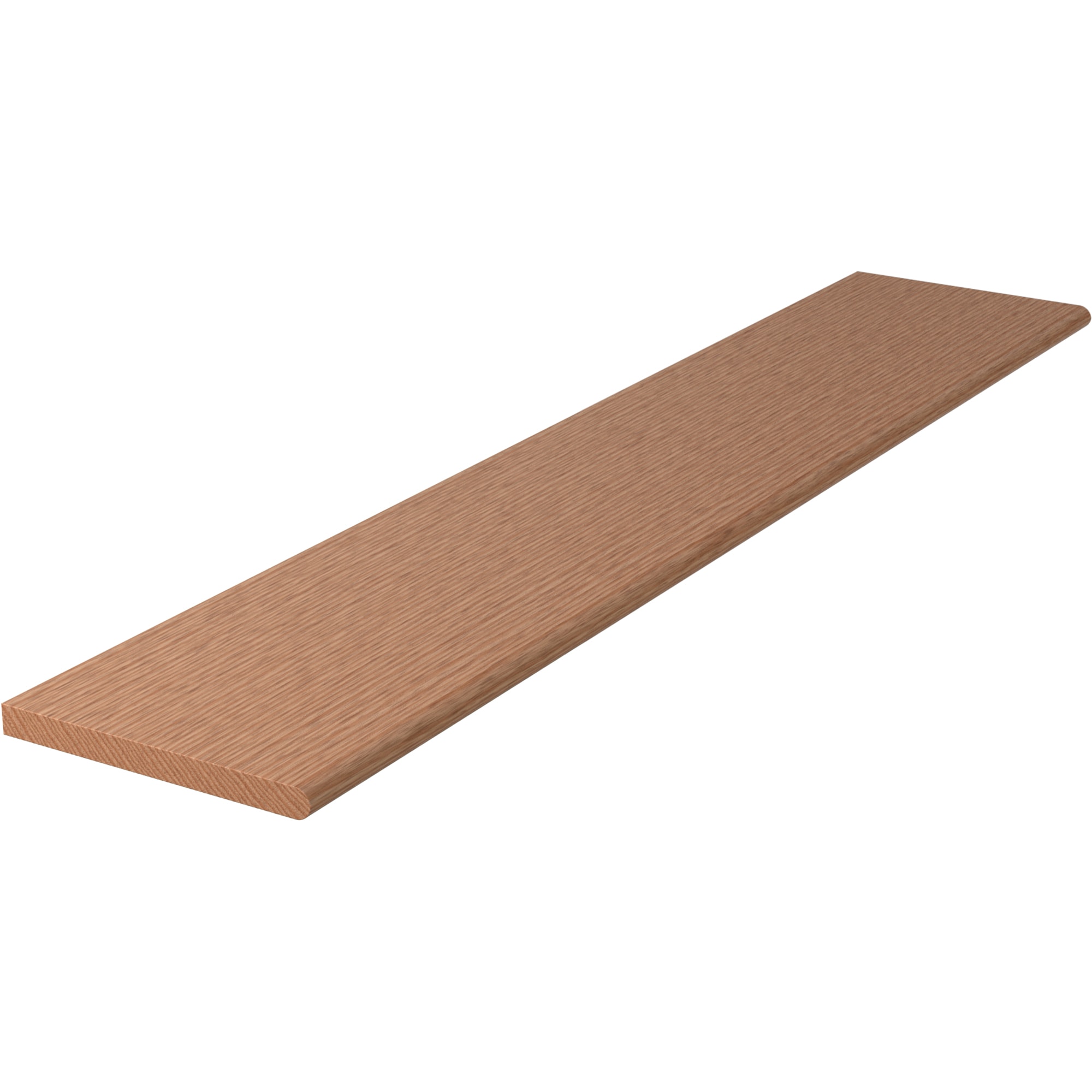 L.J. Smith Stair Systems 807011X54 54-in x 11.5-in x 1-in Brown Red oak No return Bullnose Stair Tread