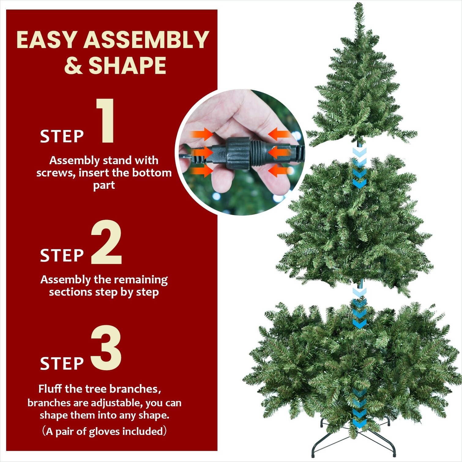 Watnature 7SN7O7ZG6VZZ Artificial-Christmas-Trees - View #4