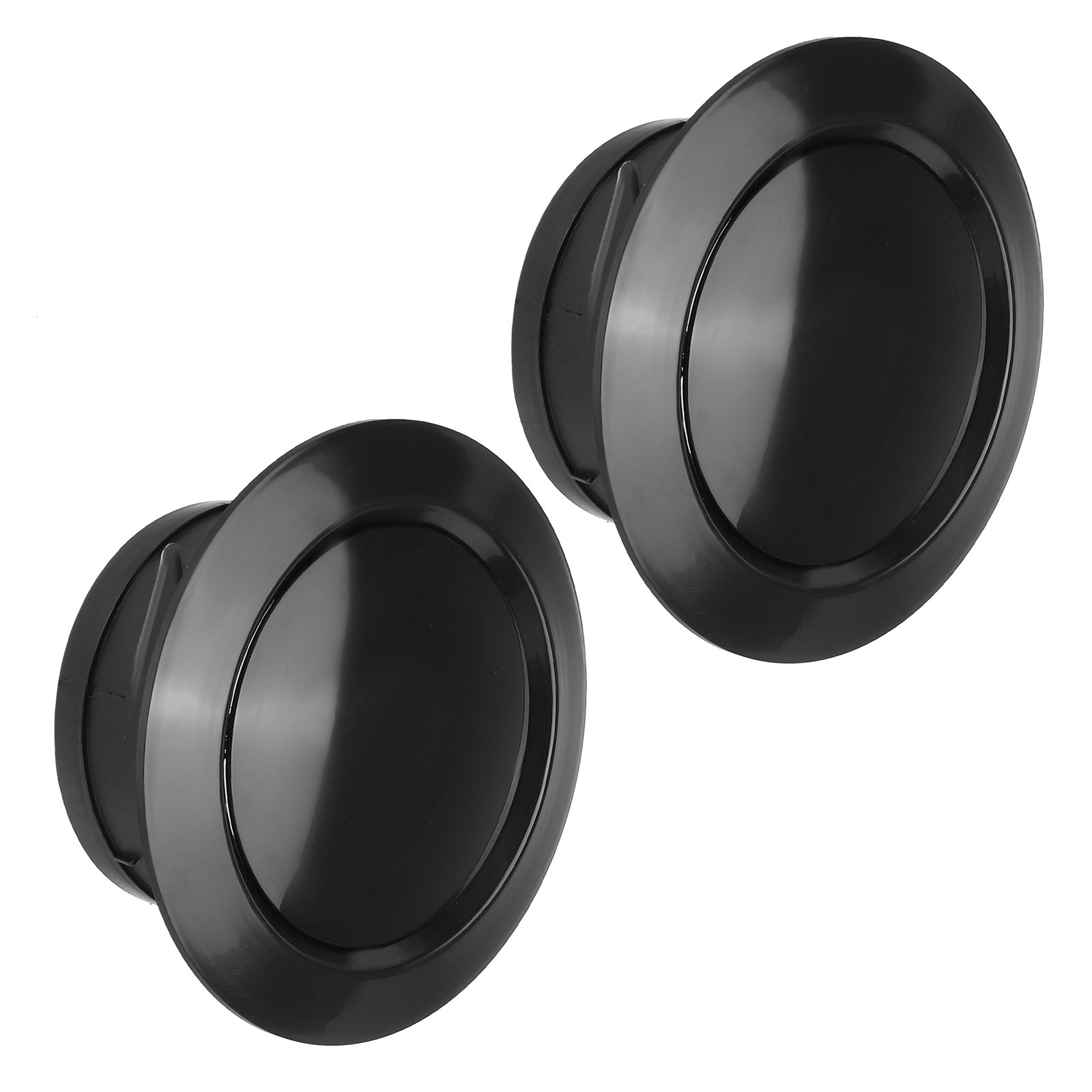 PATIKIL 5inch Round Air Vent 2pcs ABS Adjustable Soffit Exhaust Vent Cover Ceiling Wall Air Diffuser for Home Living Room Kitchen Office Inline Duct Fan Outlet Black #S26012200UX3976