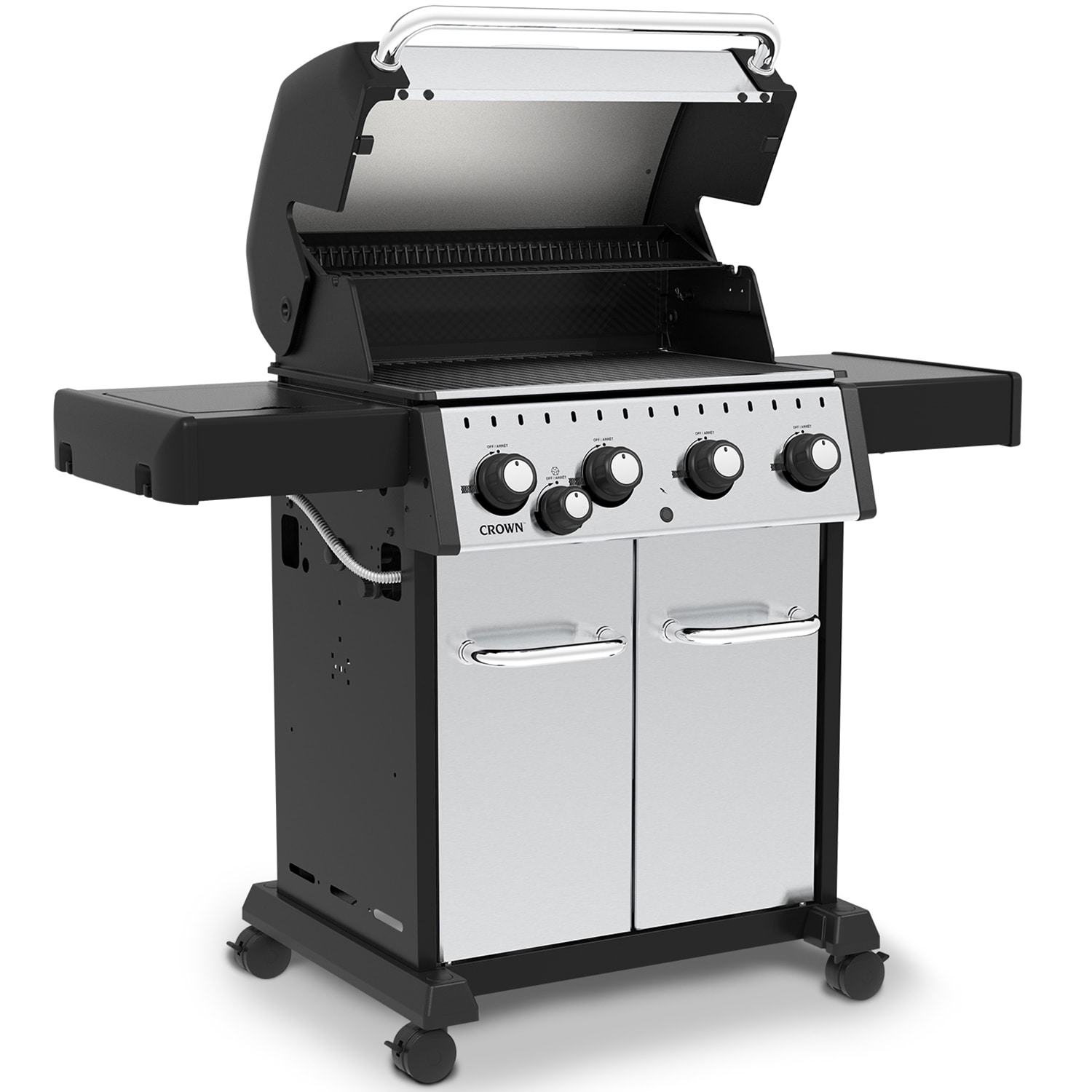 crush forurening Udgangspunktet Broil King Crown S 440 Stainless Steel 4-Burner Liquid Propane Gas Grill  with 1 Side Burner in the Gas Grills department at Lowes.com