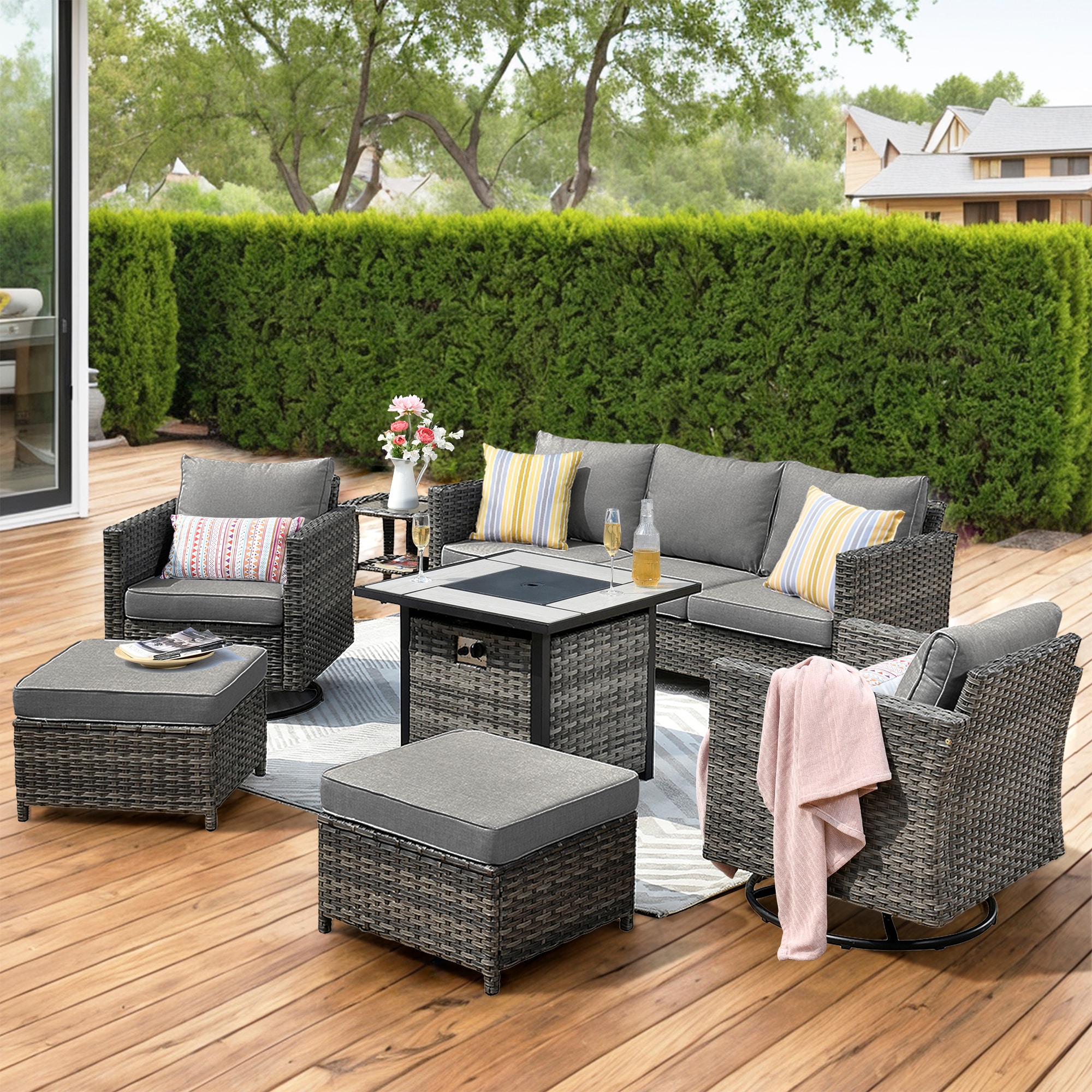 XIZZI XSQRCFP2174 Patio-Conversation-Sets - View #2