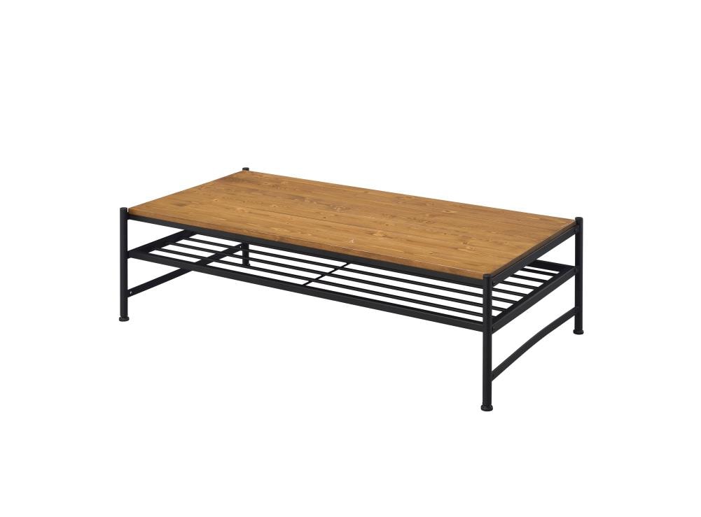 ACME FURNITURE 83865 Kande Wooden Top Wood Industrial Coffee Table with Storage