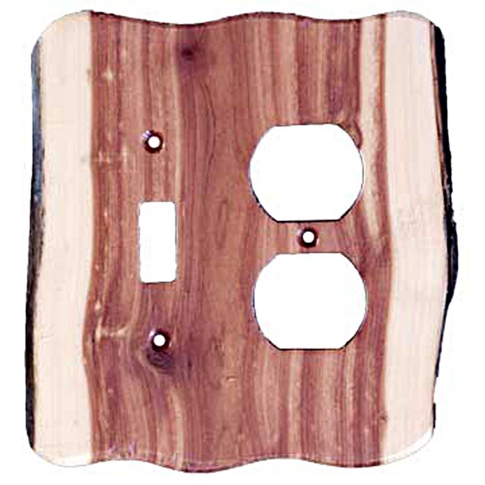 Sierra Lifestyles 682550 2 -Gang Specialty Size Juniper Wood Indoor Toggle/Duplex Wall Plate