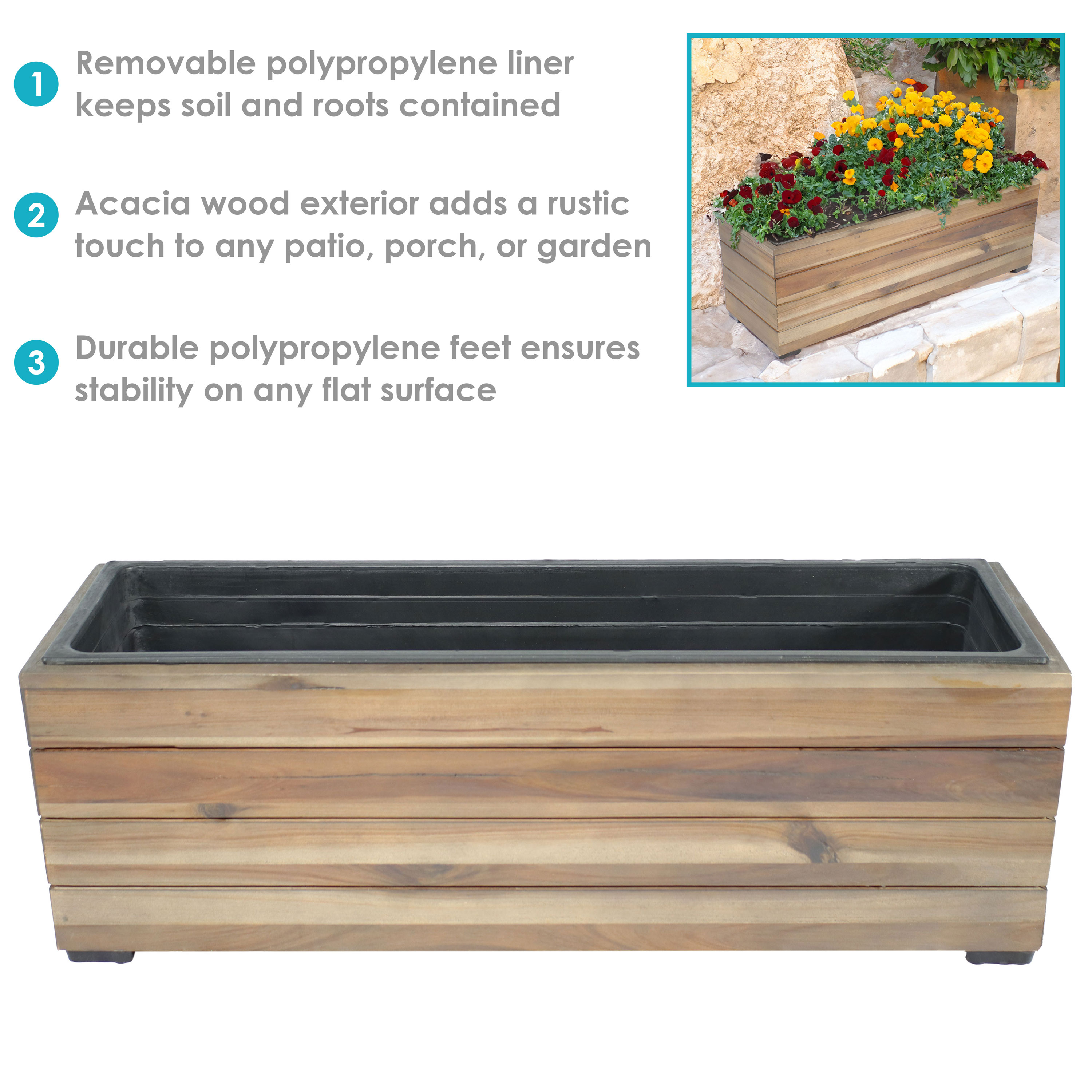 Sunnydaze Decor TAM-314 Planter-Window-Box - View #4