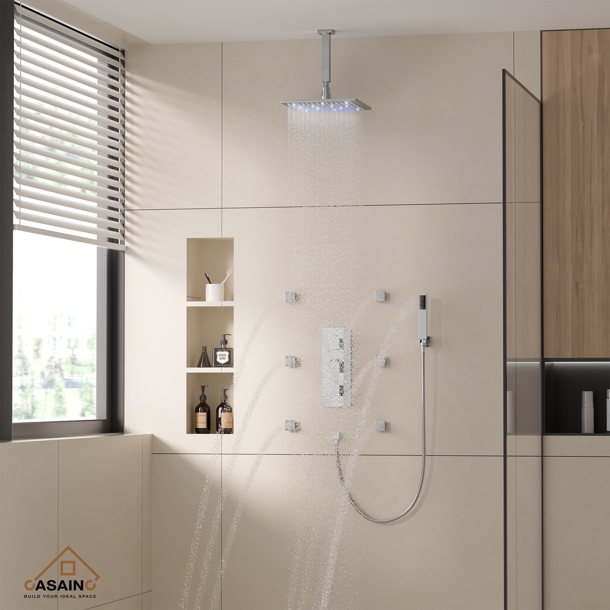 CASAINC CS6218-12CH Showerhead-Bar-Panels - View #2
