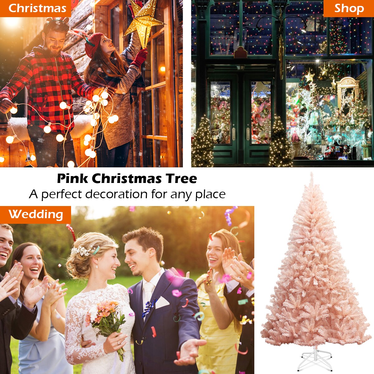 Costway CM22348 Artificial-Christmas-Trees - View #5