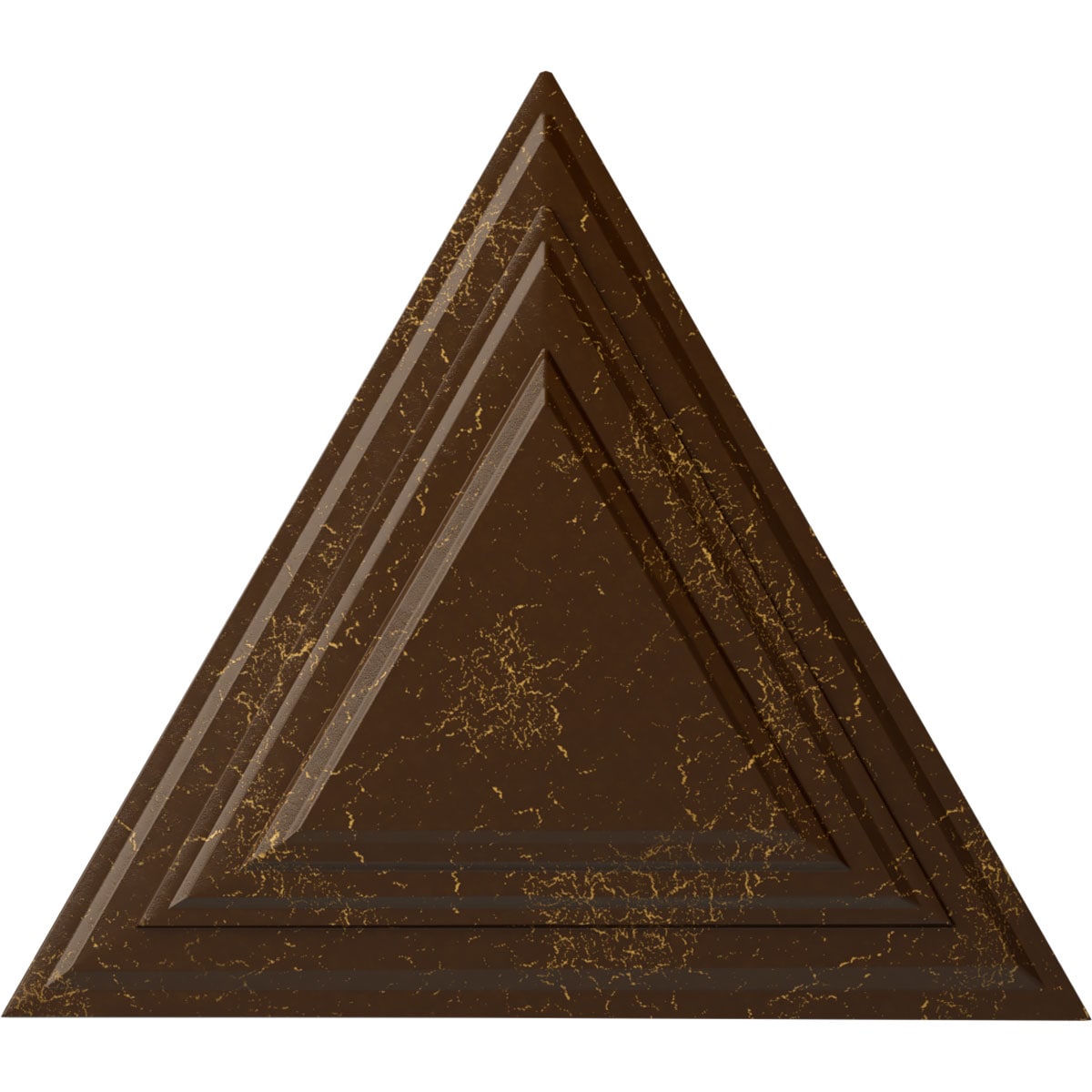 Ekena Millwork CM19TGRBC Triangle 19-in W x 16.625-in L Root Beer Crackle Polyurethane Ceiling Medallion