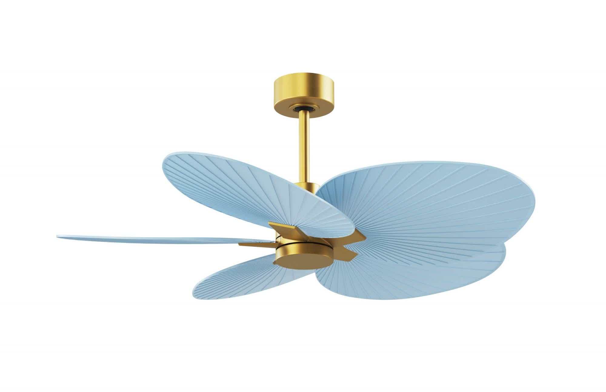 Matthews Fan Company Alessandra Tropical Brushed Brass  -  Aluminum Ceiling Fan