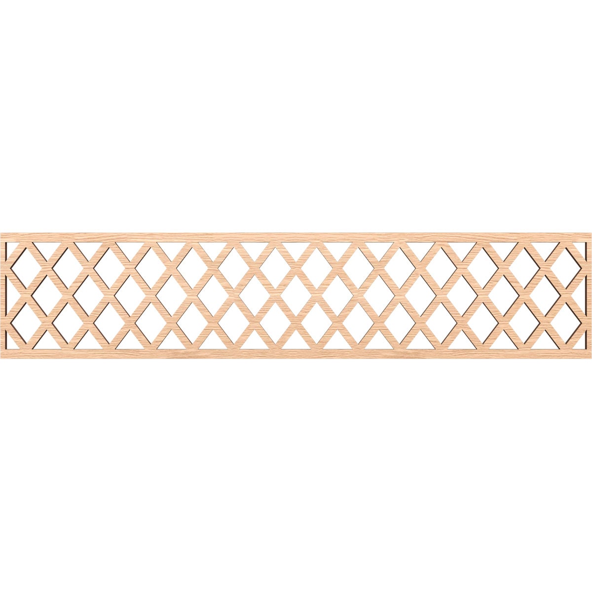 Ekena Millwork MLDB10X46MNCRO Manchester Fretwork Flat Trim 10-in x 3.9-ft Red Oak Brown Unfinished 2157519 Pierced Wall Panel Moulding