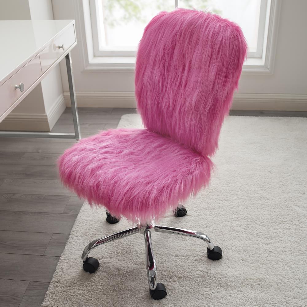 pink fluffy desk chairs