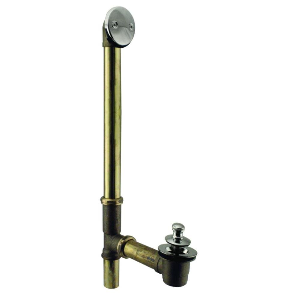 WESTBRASS D3264-20G-05 Bath Waste and Overflow Pull and Plug- 22" Make-up, 20 Ga. Tubing In Polished Nickel
