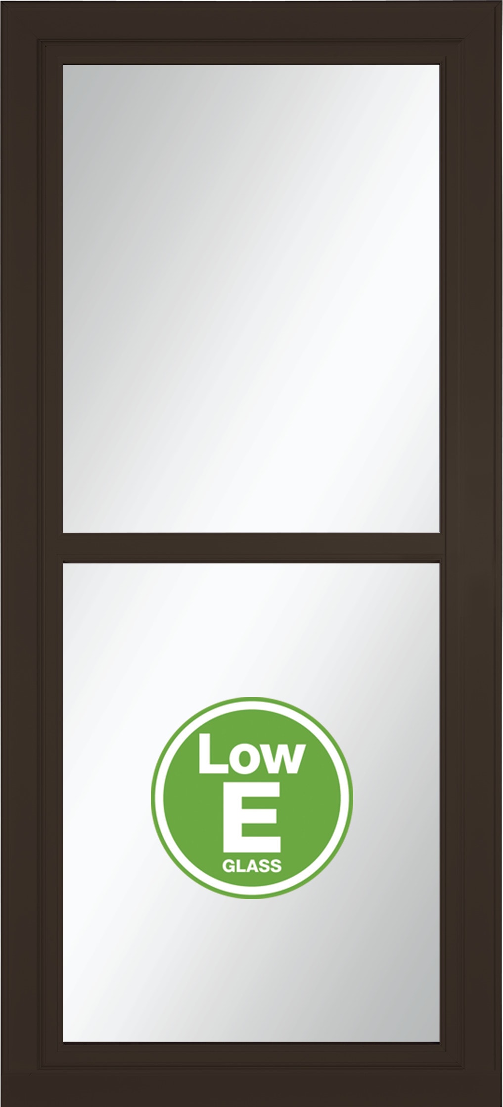 Tradewinds Selection Low-E 32-in x 81-in Elk Full-view Retractable Screen Aluminum Storm Door in Brown | - LARSON 14604041E