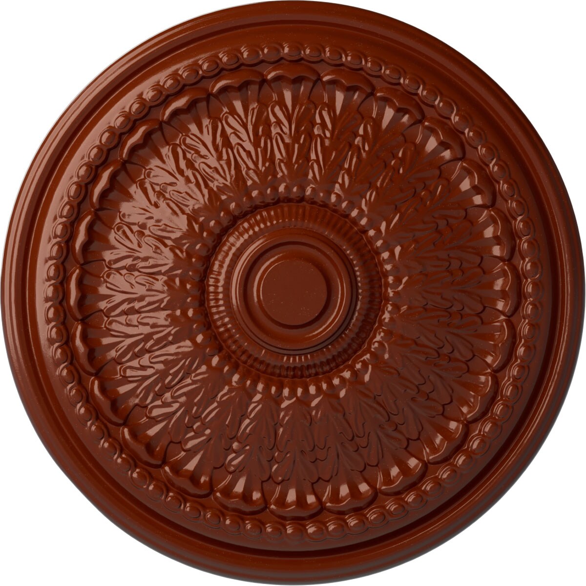 Ekena Millwork CM27BRFIF Brunswick 27-in W x 27-in L Painted Firebrick Polyurethane Whole Ceiling Medallion