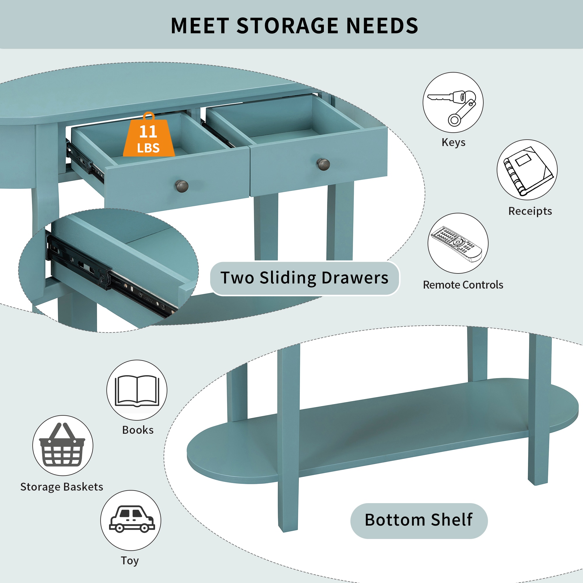 SINOFURN SYA330198TL Console-Sofa-Tables - View #14