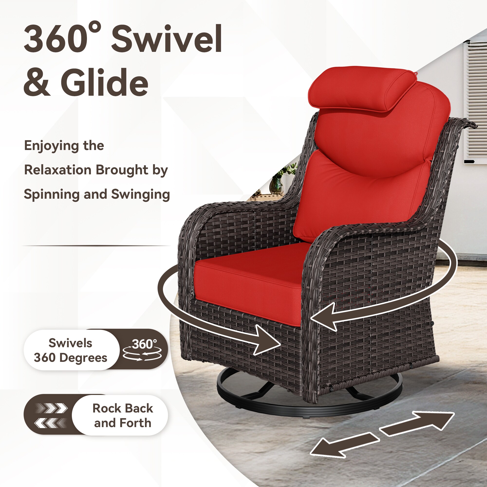Gardenbee HGL-MA17-5-H Patio-Conversation-Sets - View #6