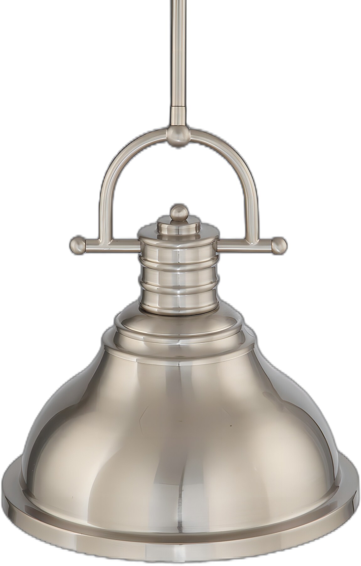 Brushed Nickel 12" Contemporary LED Pendant Light