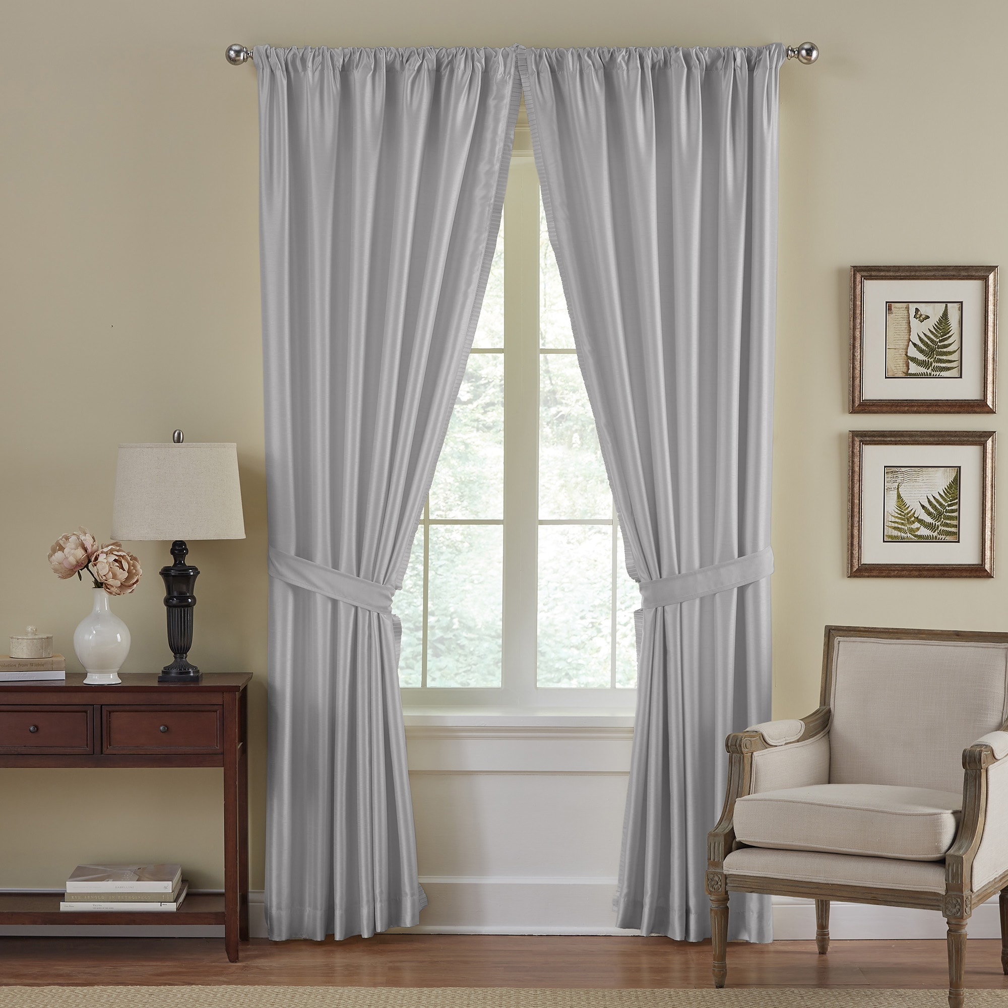 Elrene Home Fashions 84-in Gray Blackout Standard Lined Rod Pocket