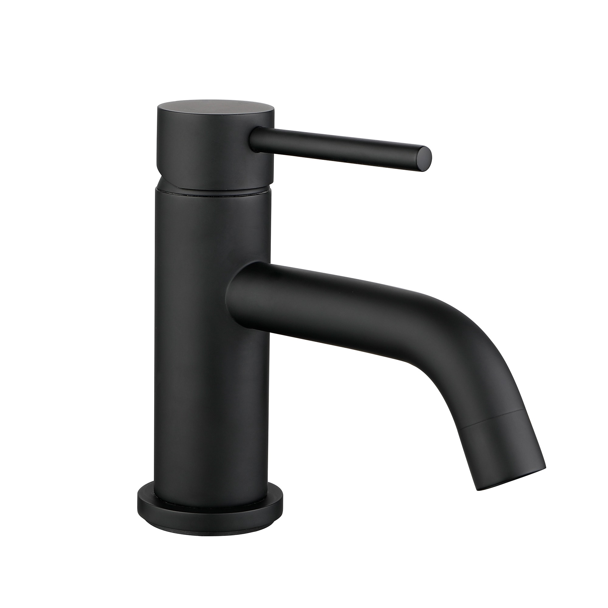 WELLFOR WB-FA002MB Matte black Single hole 1-handle Low-arc Residential Handle Bathroom Sink Faucet