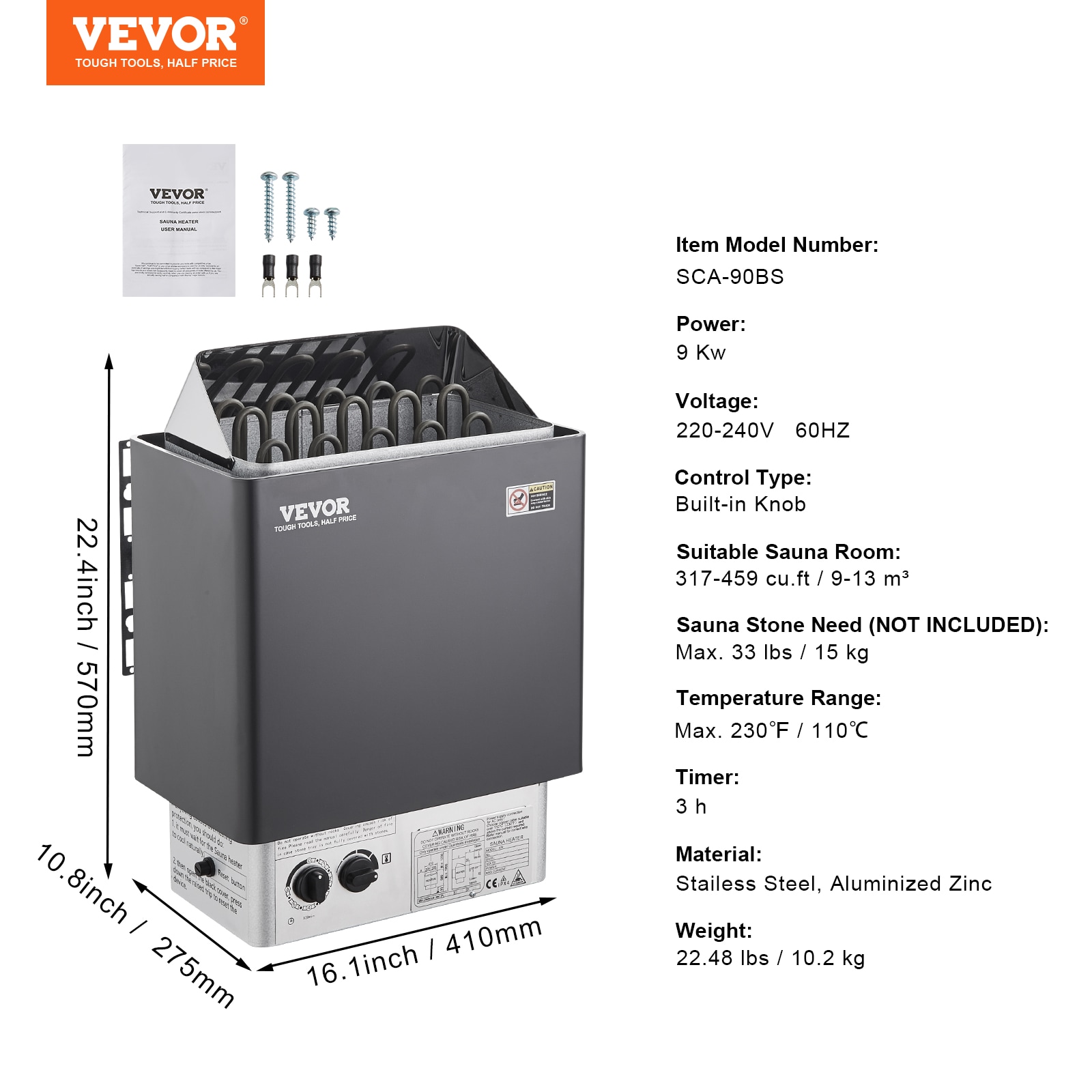 VEVOR DSSNLNK9KWXK7DJGIV4 Wall-Heaters-Electric - View #8