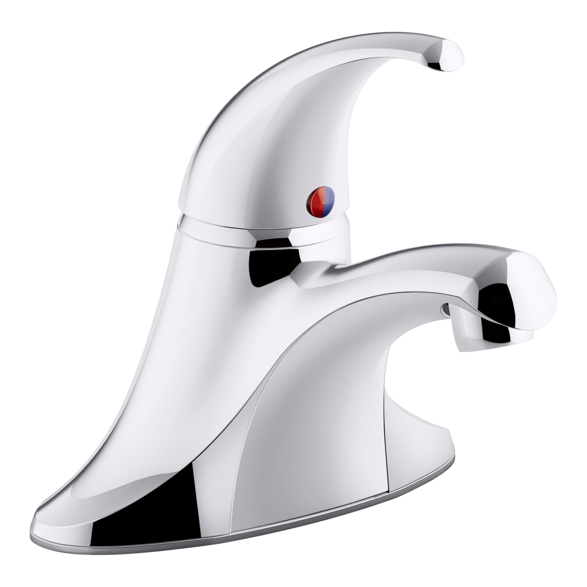 Polished Chrome Single-Handle Bathroom Sink Faucet with Pop-Up Drain