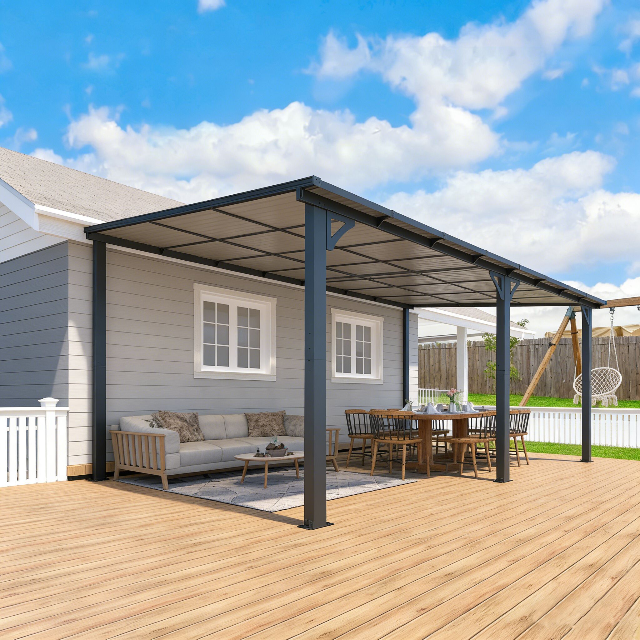 AECOJOY 16414BK-LS02 Wood-Resin-Gazebos - View #3