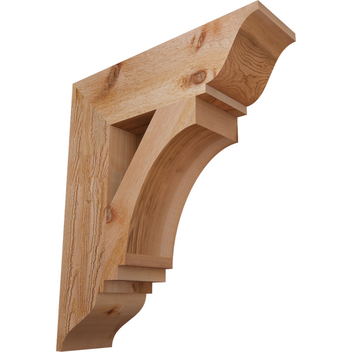 Ekena Millwork BKT06X22X26IMP01RWR Imperial traditional rough sawn 6-in x 22-in x 26-in Western red cedar Brown Wood Standard bracket