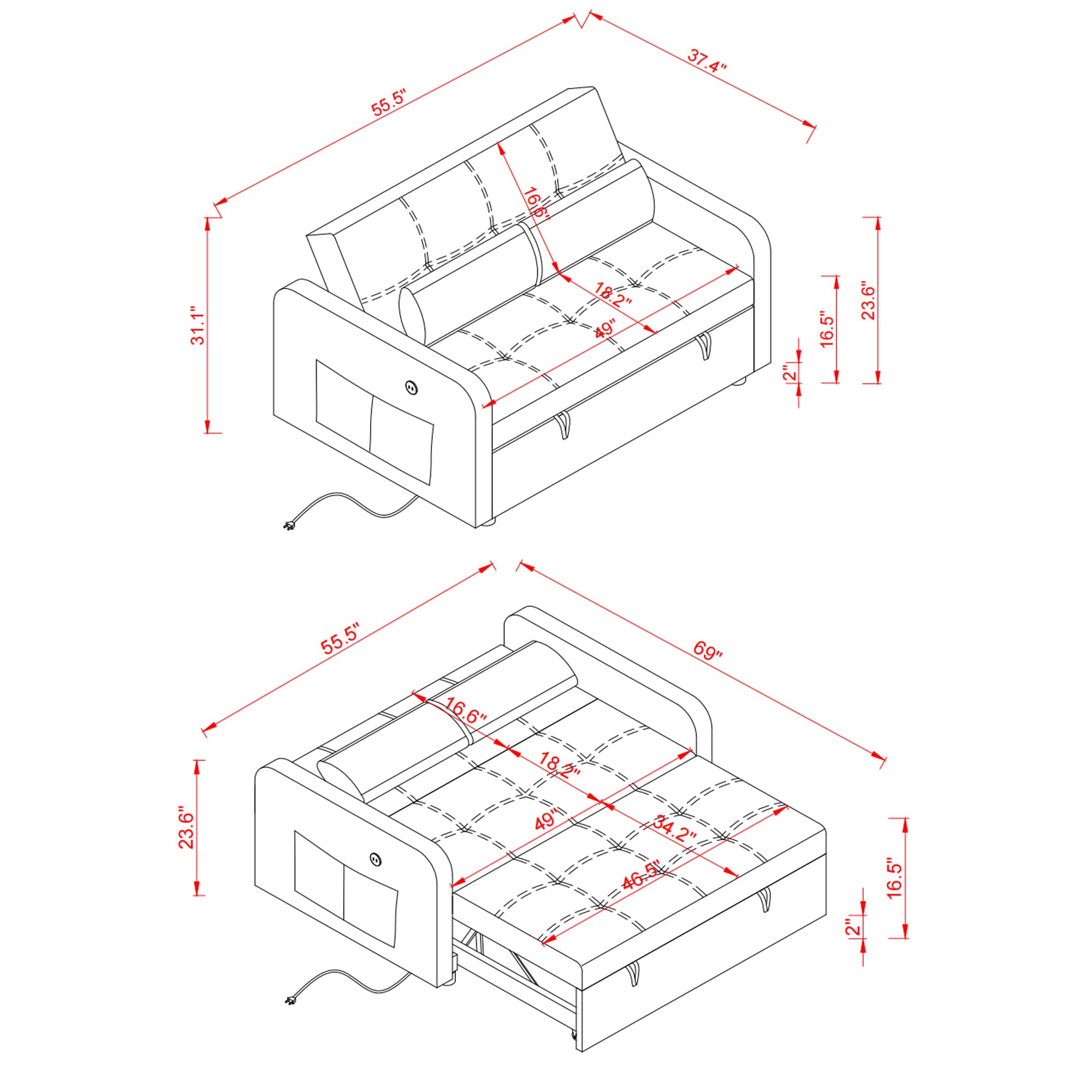 LIVIZA GGJD002PK Sofas-Loveseats - View #4