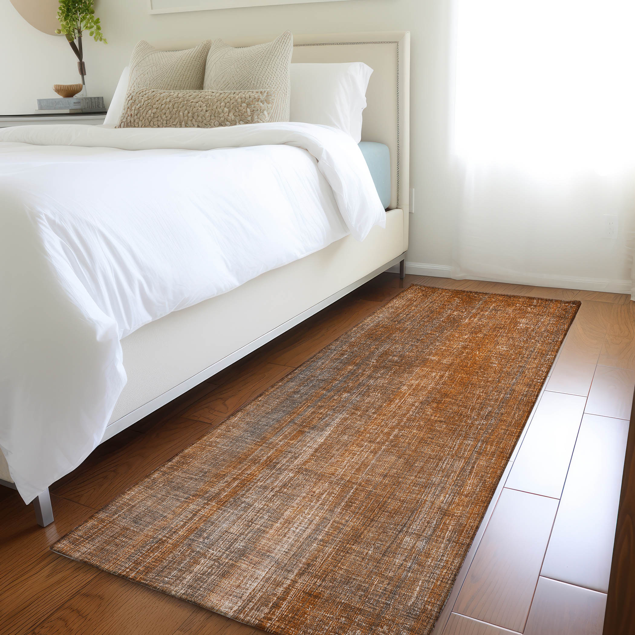 Addison Rugs ACN552PK2X8 Chantille ACN552PK 2 x 7 (ft) Polyester Paprika Rectangular Indoor/Outdoor Geometric Machine washable Area rug