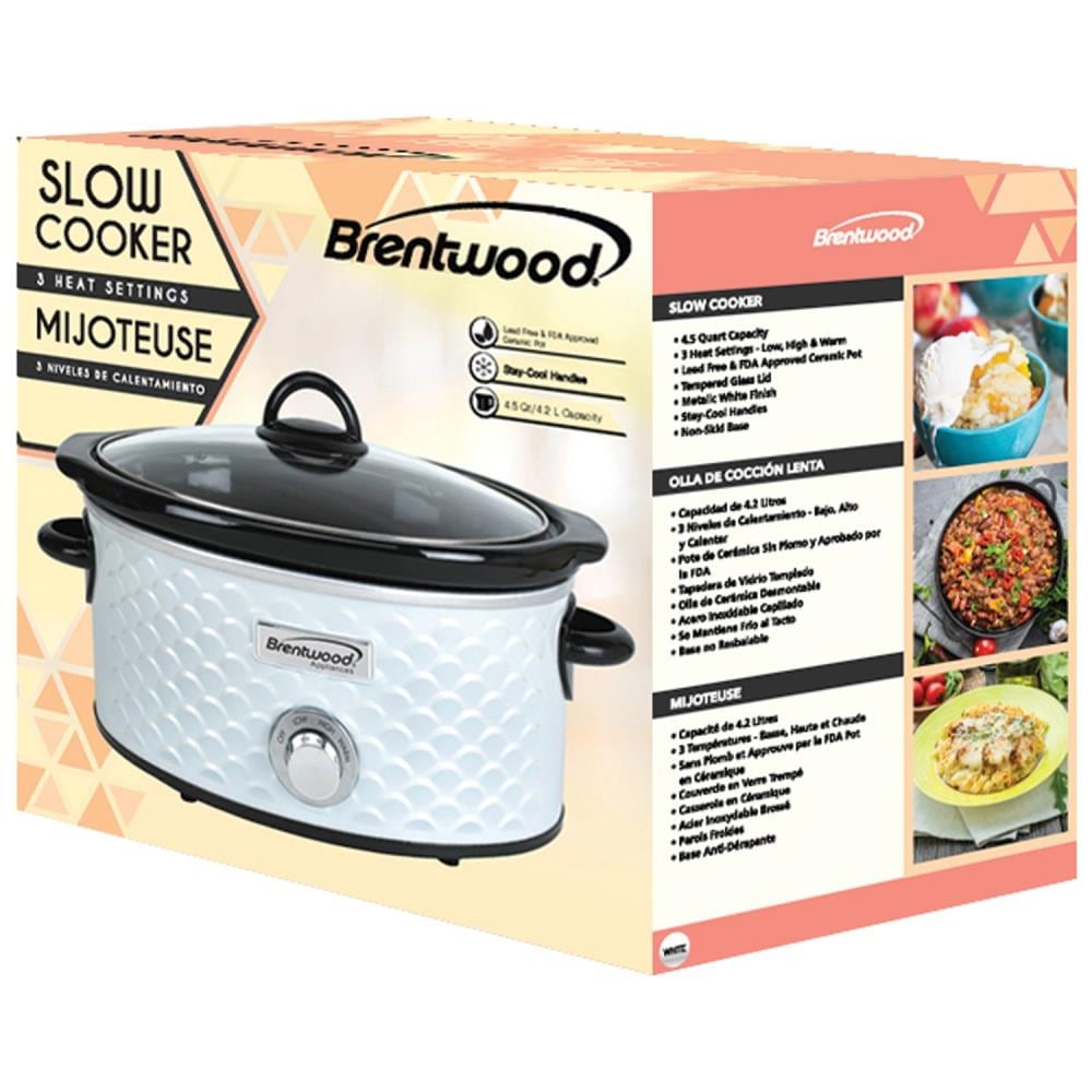 Brentwood 8qt. White Slow Cooker