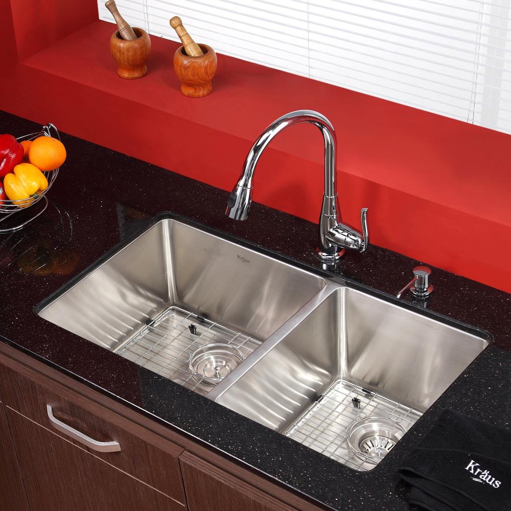 Kraus Premium Kitchen Faucet Chrome Single Handle Pull-down Kitchen ...