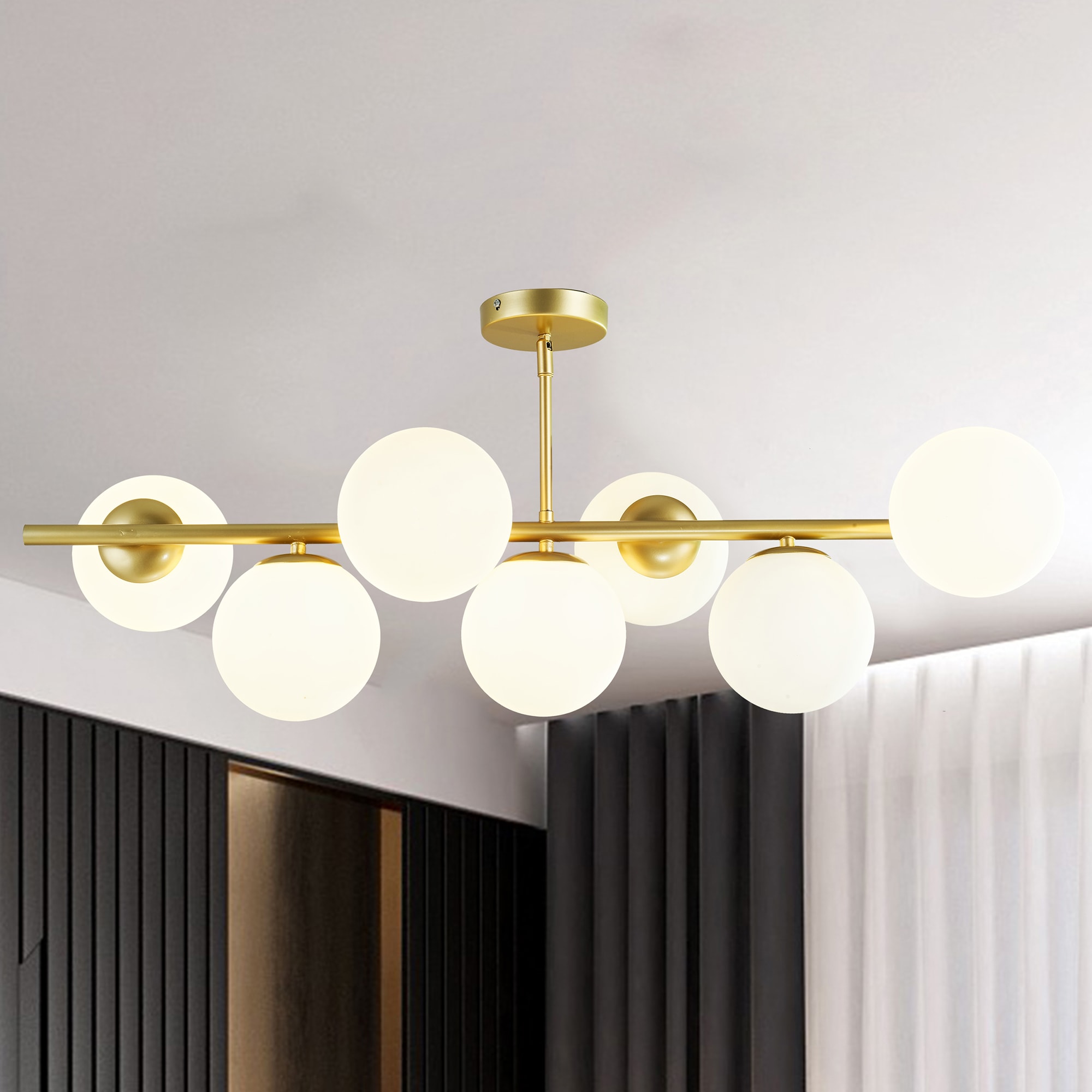Warehouse of Tiffany WTY814 7 -Light Antique Brass Modern/contemporary For Use in Bedrooms, Dining Rooms, Foyers, Kitchens, Living Rooms Chandelier