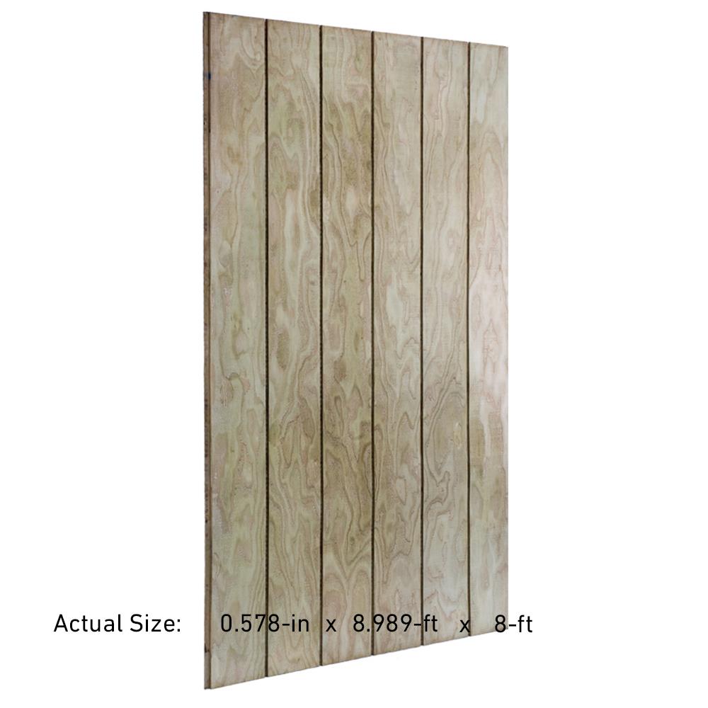Severe Weather 210214 5/8-in x 4-ft x 9-ft Pressure Treated Douglas Fir Siding