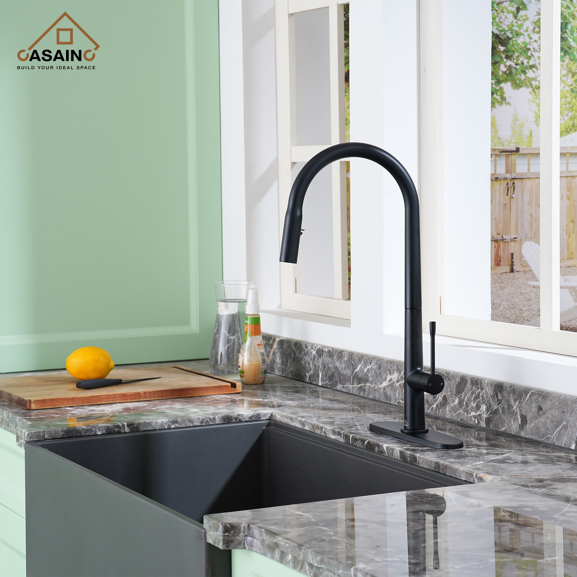 CASAINC CA-D4188-MB Kitchen-Faucets - View #2