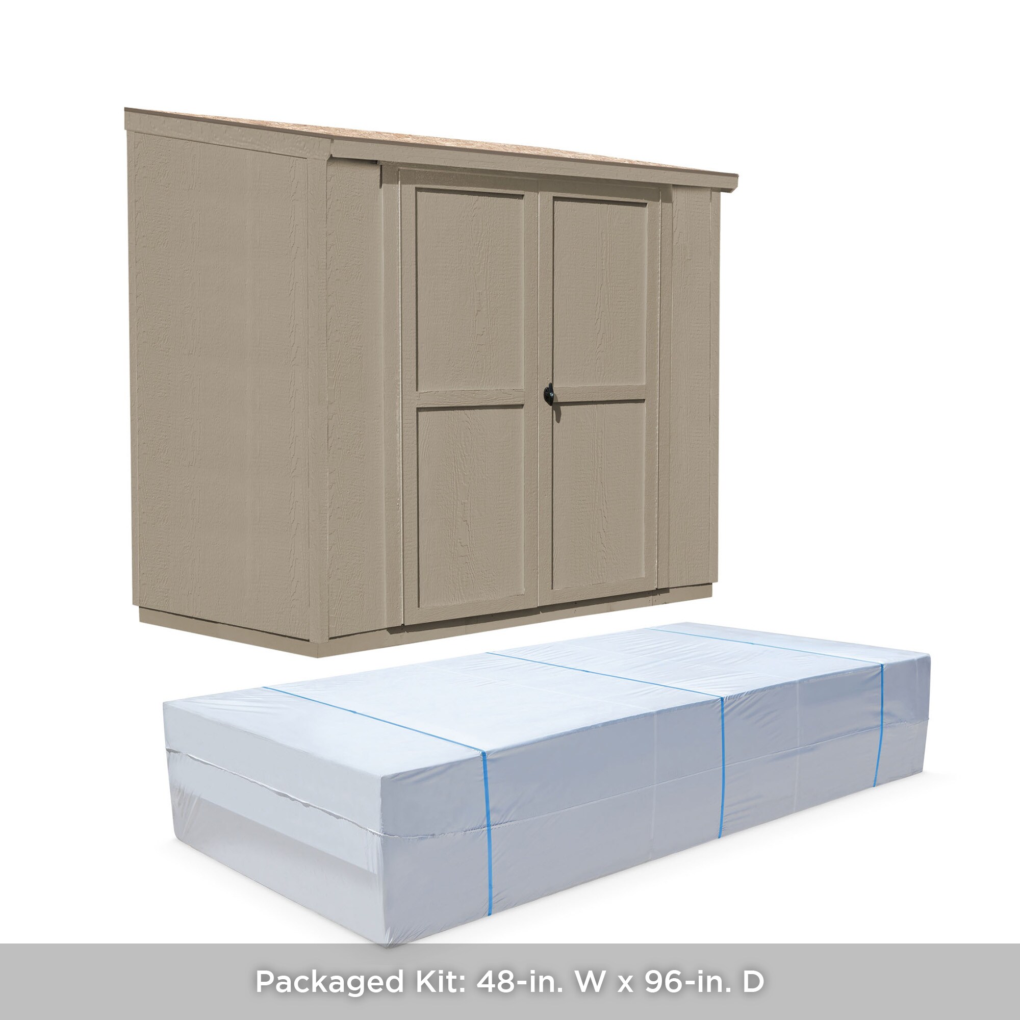 Heartland Scottsdale 8ft x 4ft Wood Storage Shed (Floor Included) in