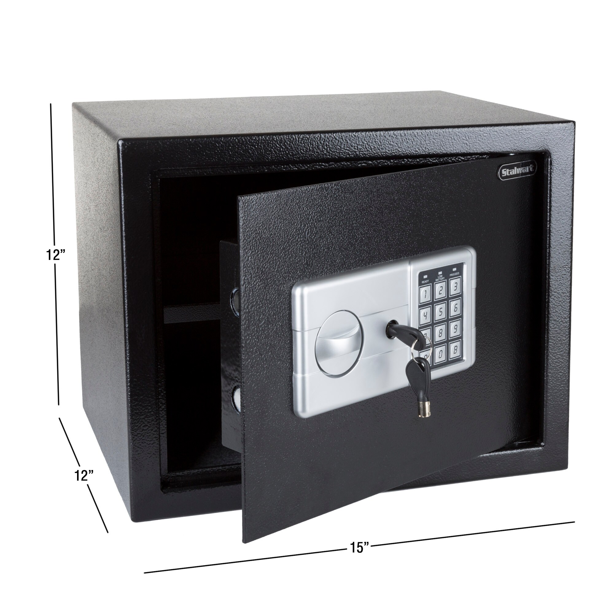 Stalwart Black Steel Digital Safe with Electronic Keypad