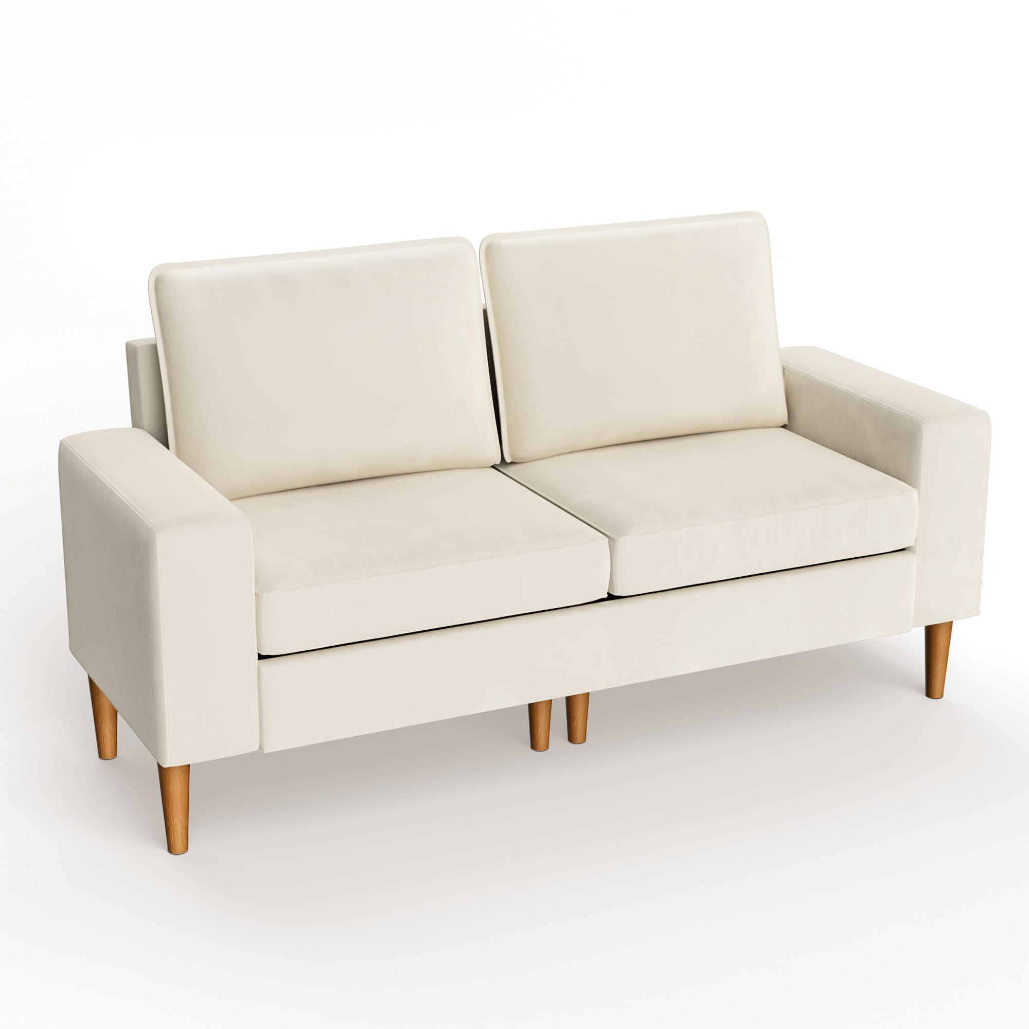 PamaPic SN-SF-M-2-WL1 66-in Modern Beige Loveseat